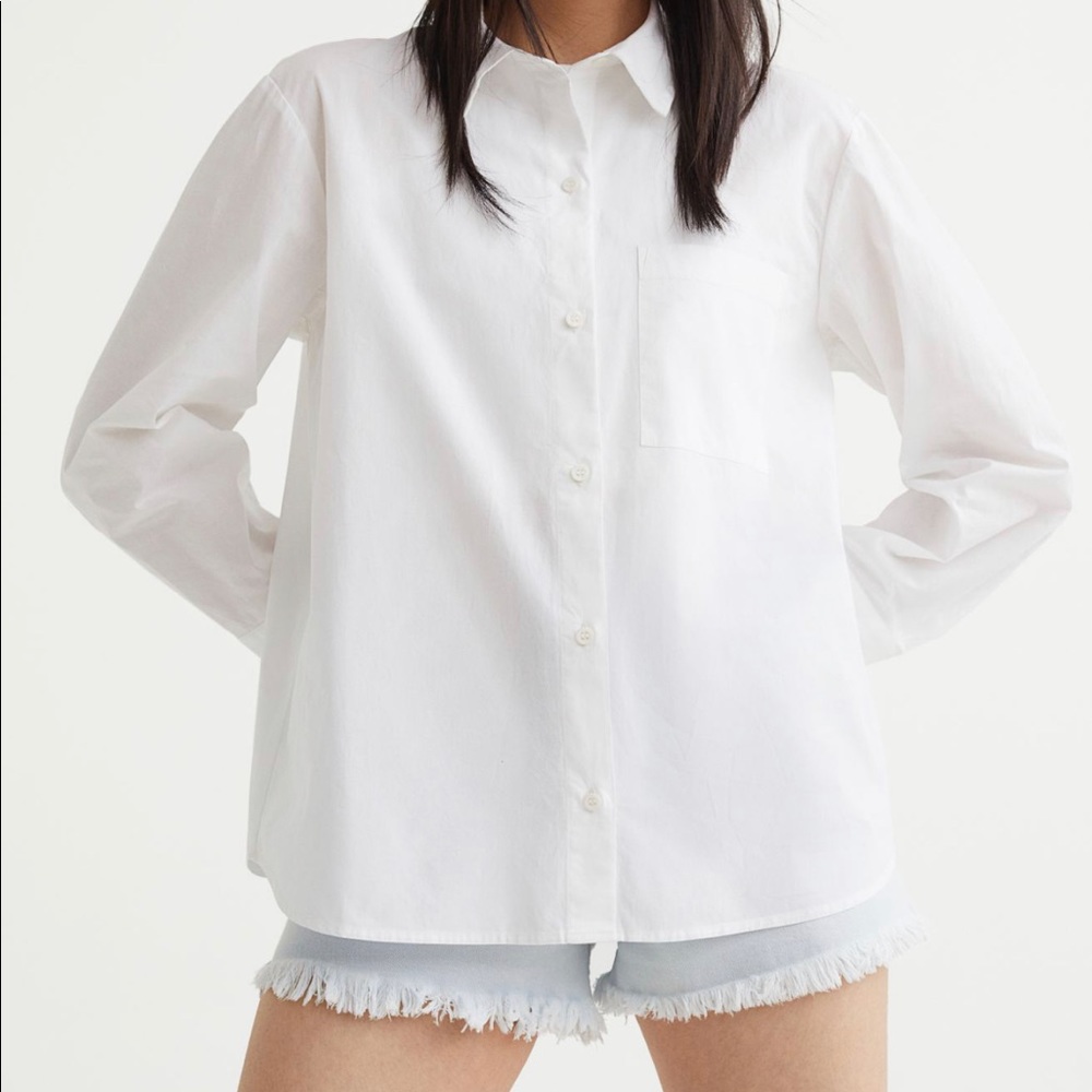 NWT H&M Divided Oversized Poplin Shirt